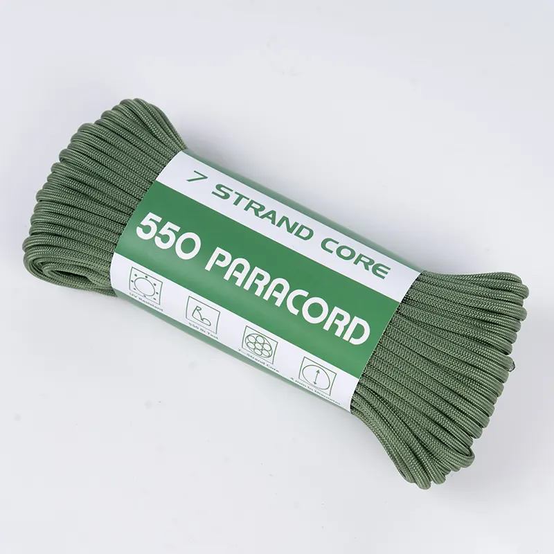 7 Strand Core 4mm Solid Grass Green 550
